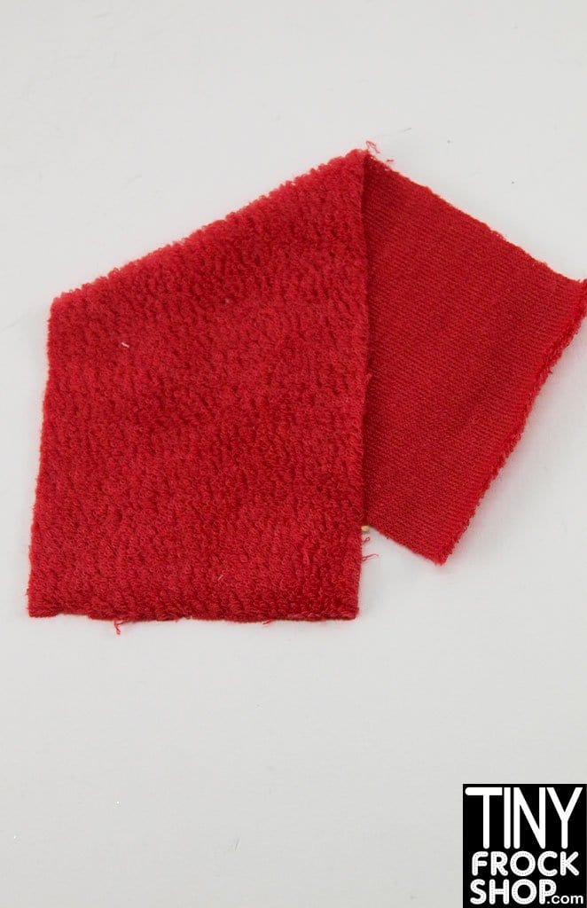 12" Fashion Doll Red Terry Cloth Rectangle Towel