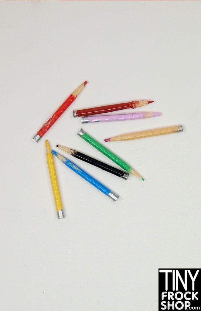 Barbie New Set of 8 Colored Pencils - TinyFrockShop.com