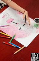 12 Inch Fashion Doll New Set of 8 Colored Pencils - TinyFrockShop.com