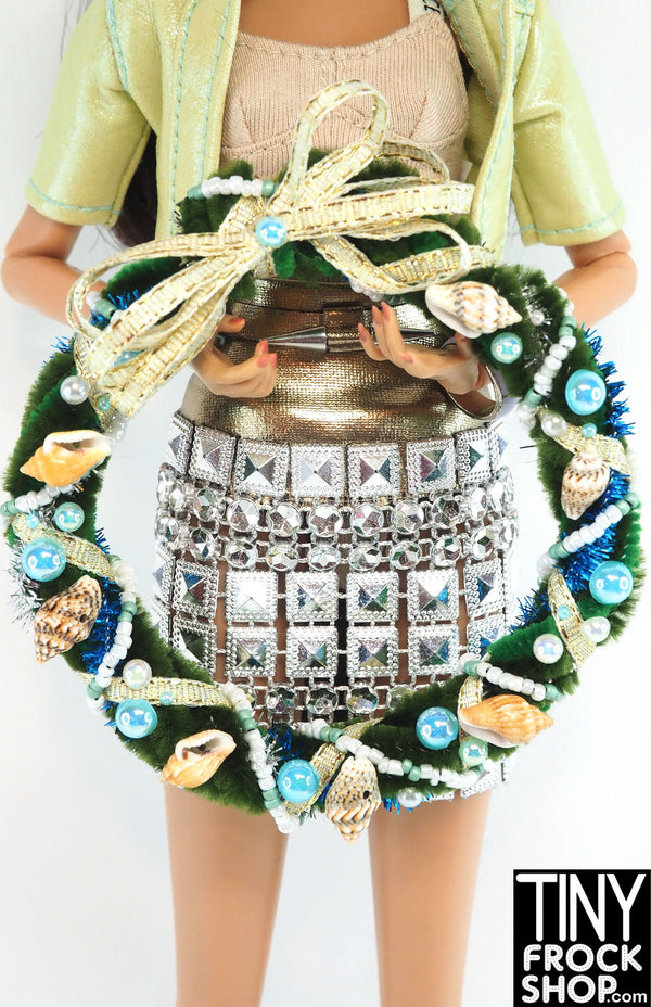 12" Fashion Doll Shell Wreath By Ash Decker