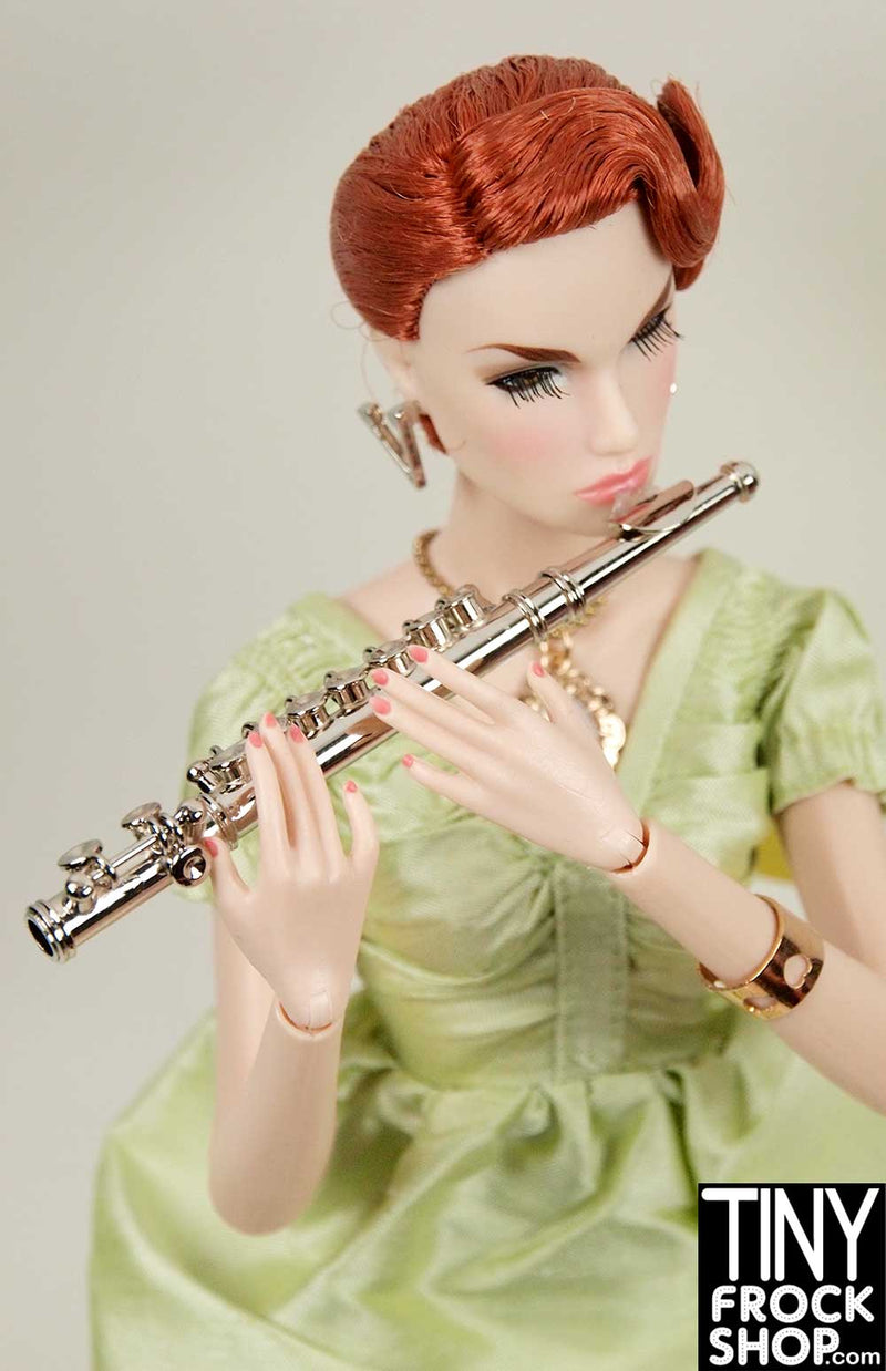 Barbie New Silver Style Metal Hand Crafted Flute with Case! - TinyFrockShop.com