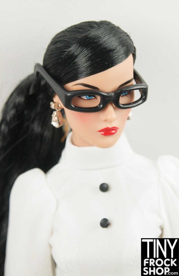 12 Inch Fashion Doll Smart Girl Black Rim Glasses - TinyFrockShop.com