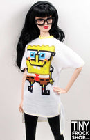12 Inch Fashion Doll Spongerobert Squarepants Tee Shirt Dress - TinyFrockShop.com