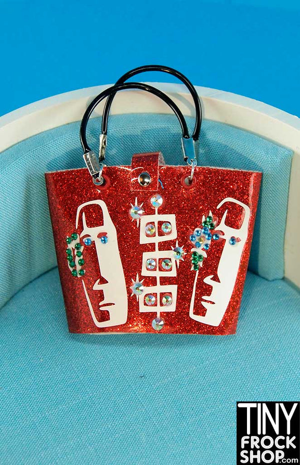 Tiny Frock Shop 12 Fashion Doll Luxe Mink Pom Pom Handbag Charm by Pam  Maness for TFS
