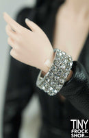 Banded Rhinestone Gold or Silver Bracelet - TinyFrockShop.com