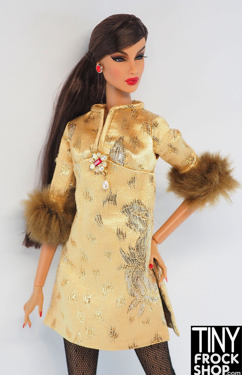 Barbie® 2008 Fashion Model Je Ne Sais Quoi Gold Brocade Dress