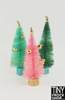 12" Fashion Doll Vintage Small Pastel Bottlebrush Mini Christmas Trees