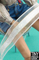 Wide Metallic and Semi Transparent Ribbon Trim