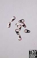 12 Inch Fashion Doll Faux Metal Zipper Pulls - 2 Piece Set - TinyFrockShop.com